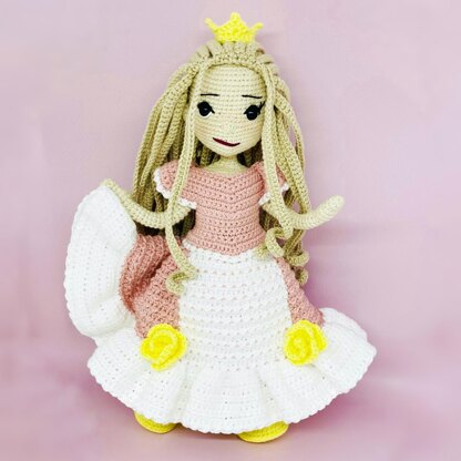 Amigurumi doll pattern, crochet doll pattern, crochet doll clothes, amigurumi Princess