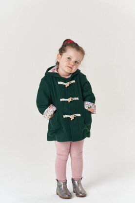 Poppy & Jazz Walnut Duffle Coat  - Paper Pattern, Size 18 months - 6 years