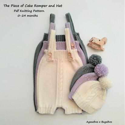 The Piece of Cake Baby Romper and Hat | 0-24 months