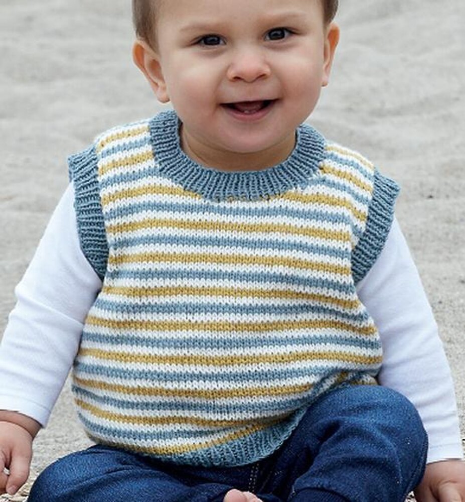 Little Person Slipover Pdf Knitting Pattern Tank Top Vest Multiple