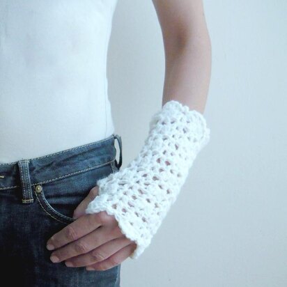 Lace fingerless mittens armwarmers gloves