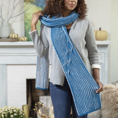 Women's Serene Scarf in Universal Yarn Fibra Natura Dona - Downloadable PDF