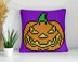 Halloween Cushion All Hallows' Eve Pumpkin Purple Pillow Crochet Pattern Mini-C2C