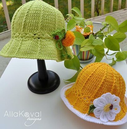 Garden Party. HAT & POPPY, DANDELION and DAISY Pins Headbands