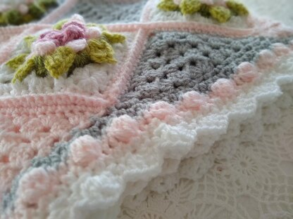 Blush Blossom Baby Blanket