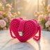 Crochet Heart Bag Pattern PDF + Video Tutorial – Shoulder Handbag