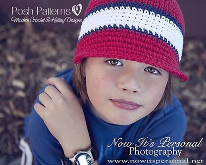 Easy Crochet Newsboy Visor Hat Pattern 112