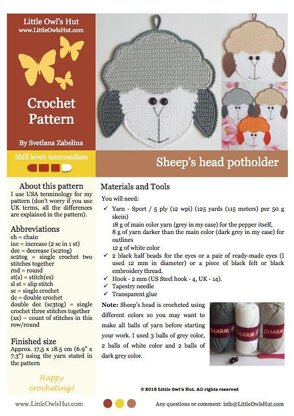 076 Sheep's Head potholder