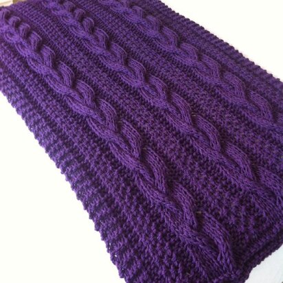 Braided Cable Chunky Blanket / Throw - knitting pattern