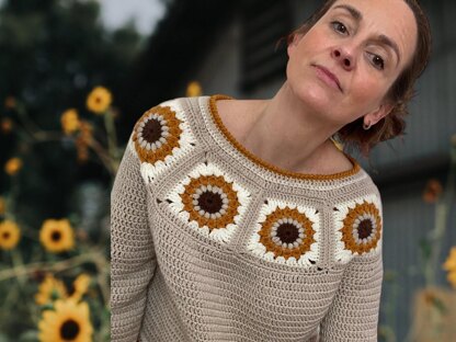 Sunflower Granny Sweater