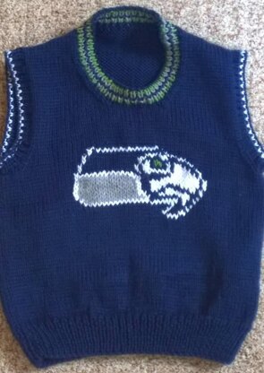 Kids Seattle Seahawk Vest with #12