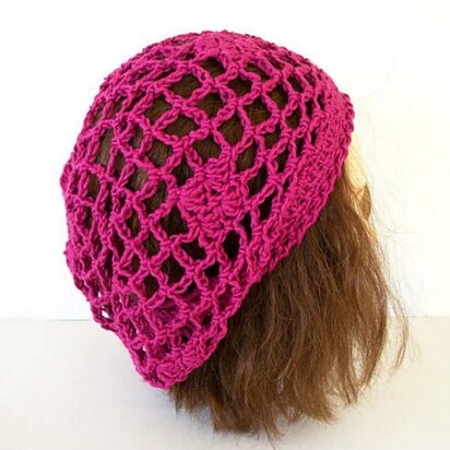 Fishnet, Diamonds, and Flower Lace Slouch Hat