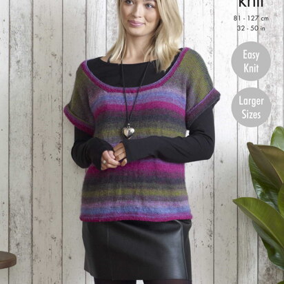 Ladies Tunic And Top in King Cole Sprite DK - 5021 - Downloadable PDF
