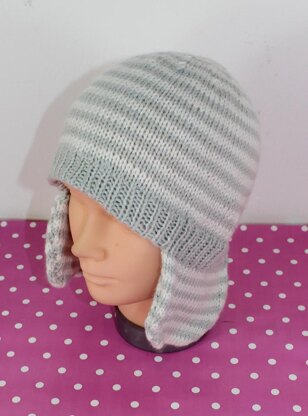 Baby Stripe Trapper Hat