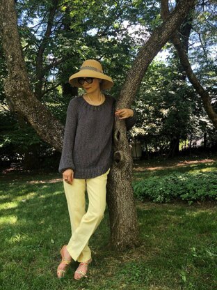 The Sweatshirt in Loopy Mango Summer Cotton - Downloadable PDF