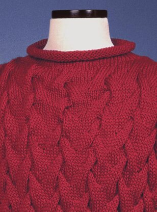 Wavy Cable Rollneck Pullover #123