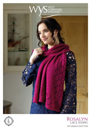 Rosalyn Lace Triangular shawl in West Yorkshire Spinners Exquisite Lace - Downloadable PDF