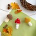 Crochet mushrooms pattern no sew Amigurumi keyring Autumn decor crochet ornament Car mirror hanger Bag charm keychain