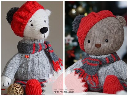 Doll clothes, Knitting Pattern - Outfit La France