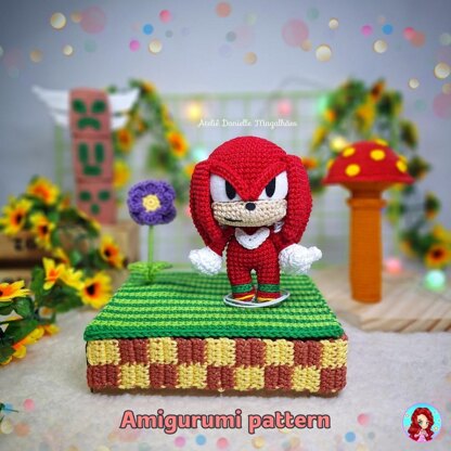 Knuckles, the echidna amigurumi pattern