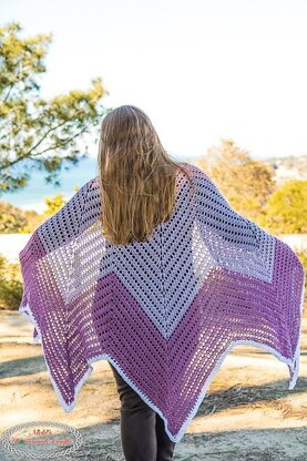 Tulip Chevron Shawl