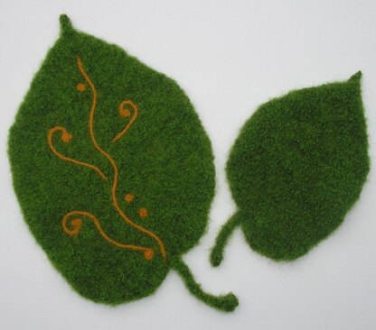 Felted Wool Leaves