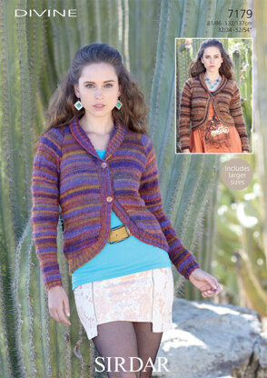 Lady's Cardigans in Sirdar Divine - 7179 - Downloadable PDF