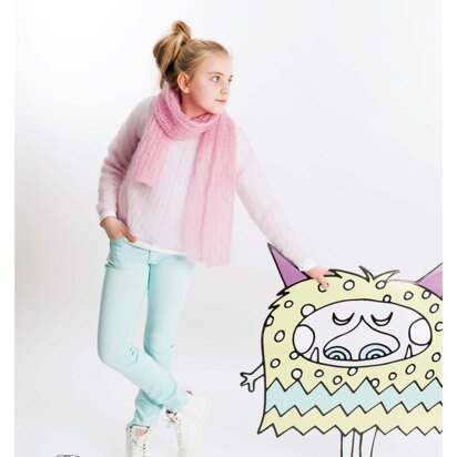 Sweater and Scarf in Rico Essentials Super Kid Mohair Loves Silk - 623 - Downloadable PDF