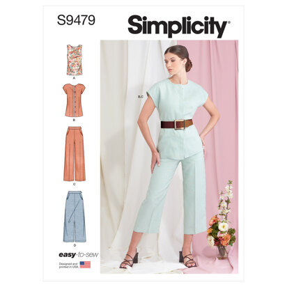 Simplicity Mädchenhosen und -Tops S9479 - Schnittmuster