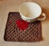 Granny Square Heart Coaster