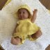 8" Baby Doll knitted outfit