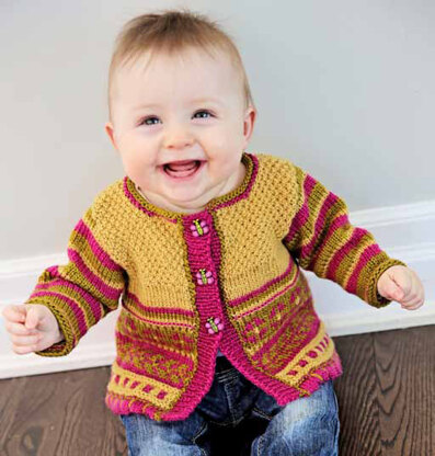 Baby Garden Cardi in Knit One Crochet Too Sebago - 2134