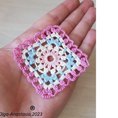 Bright crochet square