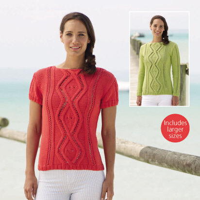 Long and Short Sleeved Sweaters in Sirdar Cotton Rich Aran - 7888 - Downloadable PDF