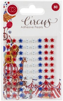 Craft Consortium Adhesive Pearls 80/Pkg - Stars, Circus