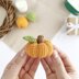 Crochet pumpkin keyring Amigurumi pattern Halloween ornament Car mirror hanger Bag keychain charm