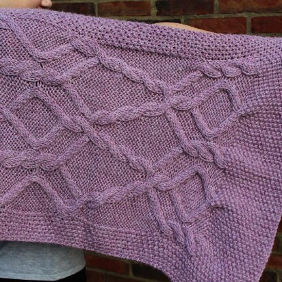 Clodah Cabled Wrap - knitting pattern