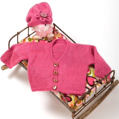 Keeping It Simple Baby Jacket & Hat in Caron Simply Soft - Downloadable PDF