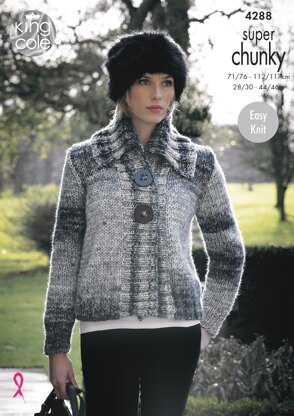 Jacket & Sweater in King Cole Super Chunky - 4288 - Downloadable PDF