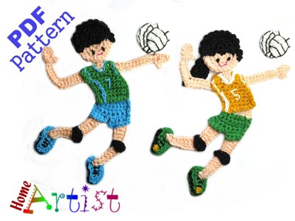 Volleyball Crochet Applqiue Pattern