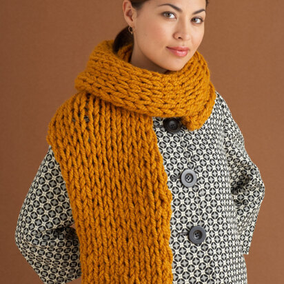 Fall River Scarf in Lion Brand Wool-Ease Thick & Quick - 70537AD
