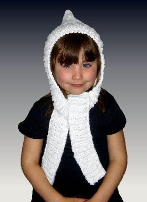 Girls and dolls hat scarf combo. Pixie style. Fits American girl and girls 4-10. 406