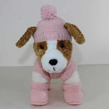 Puppy / Kitten Coat, Bobble Hat and Booties