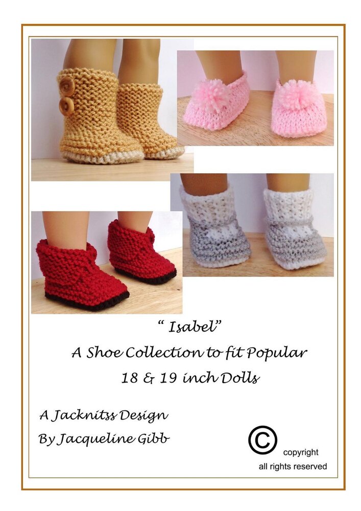 33 Shoe Collection for 18 Dolls Knitting pattern by Jacqueline Gibb LoveCrafts