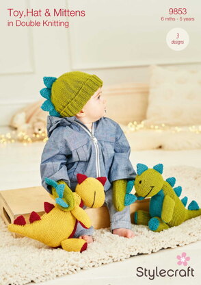 Toy,Hat & Mittens in Stylecraft Double Knitting - 9853 - Downloadable PDF