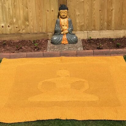 Yoga Buddha Throw in Paintbox Yarns Recycled Ribbon