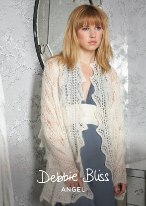 "Avery Stole" - Stole Knitting Pattern For Women in Debbie Bliss Angel - DBS007