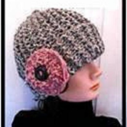 BEGINNER KNITTING HAT AND FLOWER Yt1 and Yt6 - knitting pattern