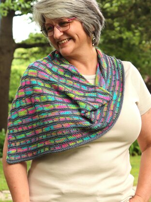 Variegated Squares Cowl