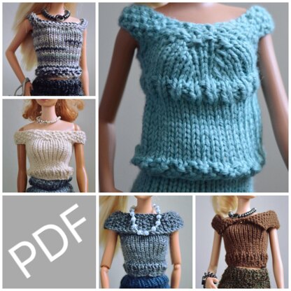 Barbie Doll Essential Tops 5 Pack